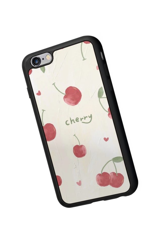 iPhone 6 Plus Uyumlu Kiraz Tasarımlı Glossy Premium Kılıf