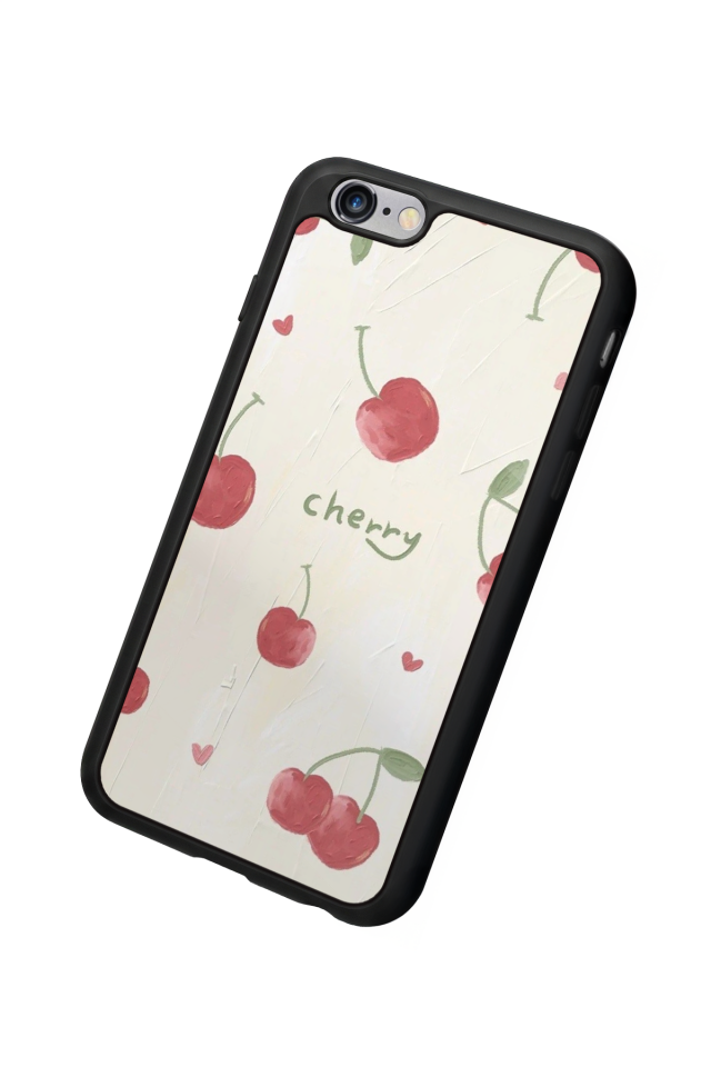 iPhone 6 Plus Uyumlu Kiraz Tasarımlı Glossy Premium Kılıf
