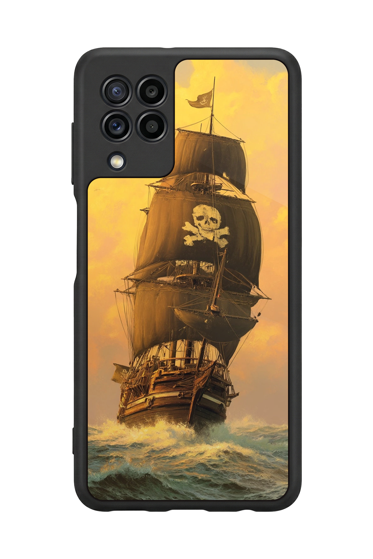 Samsung Galaxy M22 Uyumlu Korsan Tasarımlı Glossy Premium Kılıf