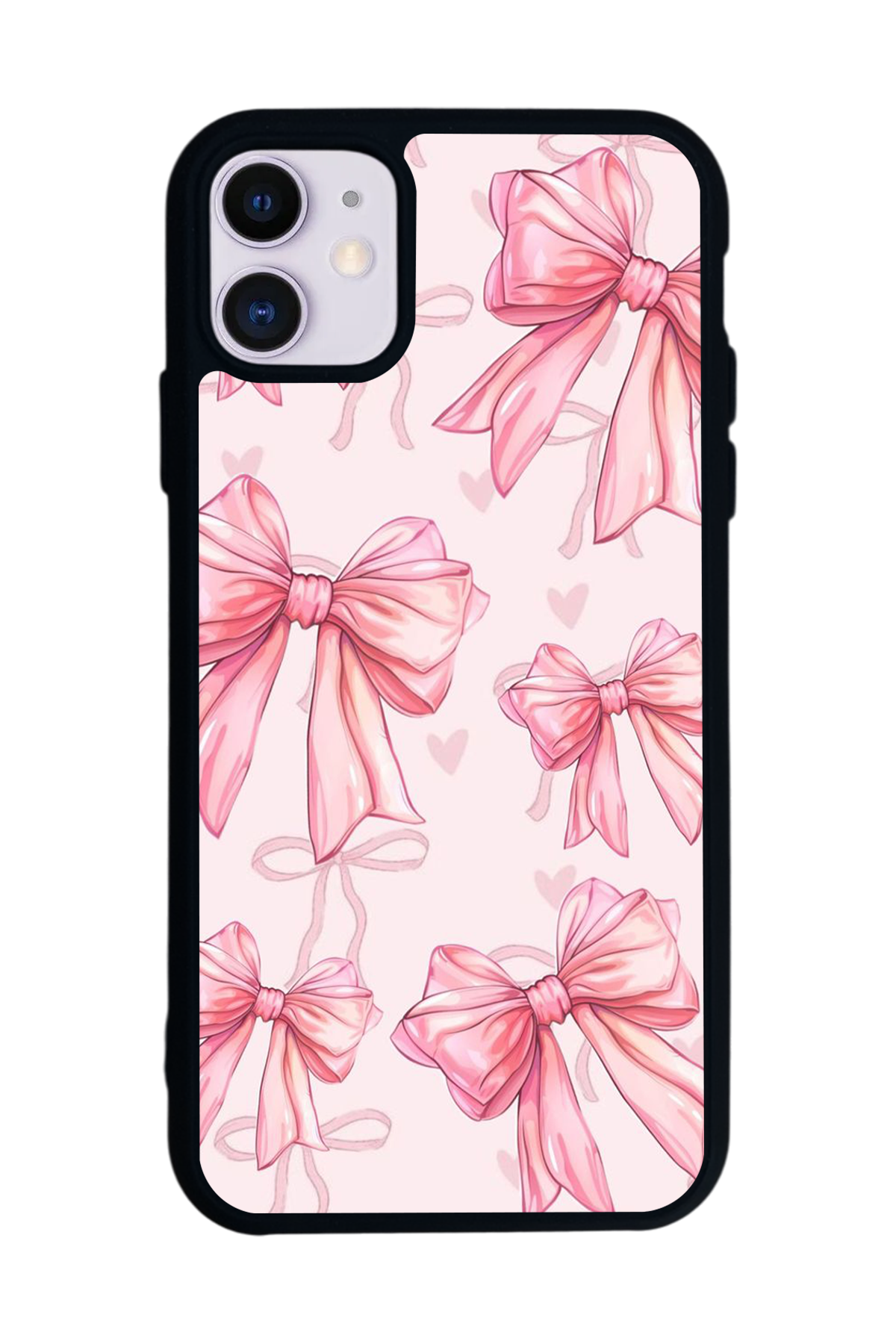 iPhone 11 Uyumlu Kurdele Tasarımlı Glossy Premium Kılıf