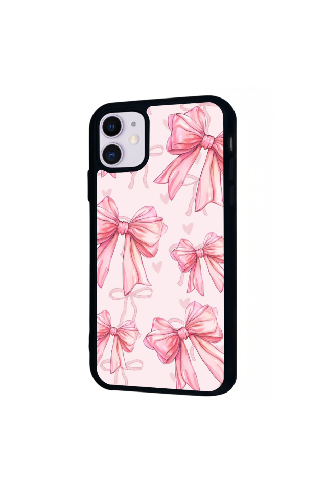 iPhone 11 Uyumlu Kurdele Tasarımlı Glossy Premium Kılıf