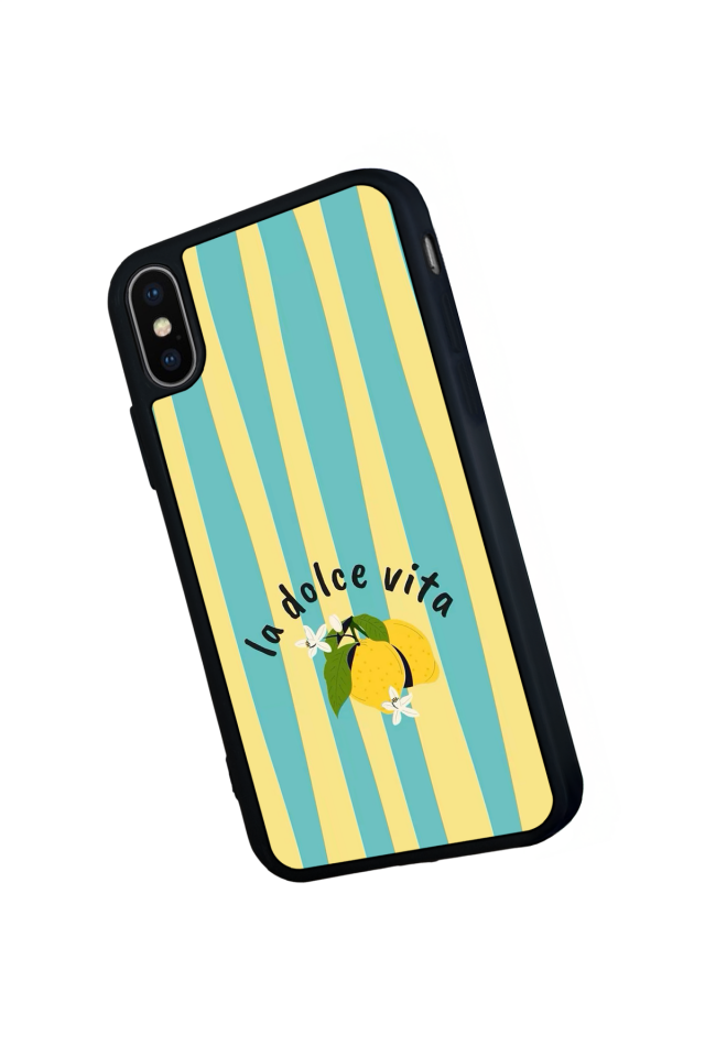 iPhone XS Max Uyumlu Limon Tasarımlı Glossy Premium Kılıf