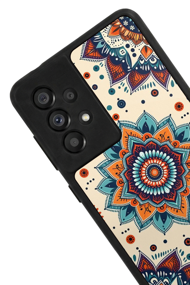 Samsung Galaxy A73 Uyumlu Mandaal Tasarımlı Glossy Premium Kılıf