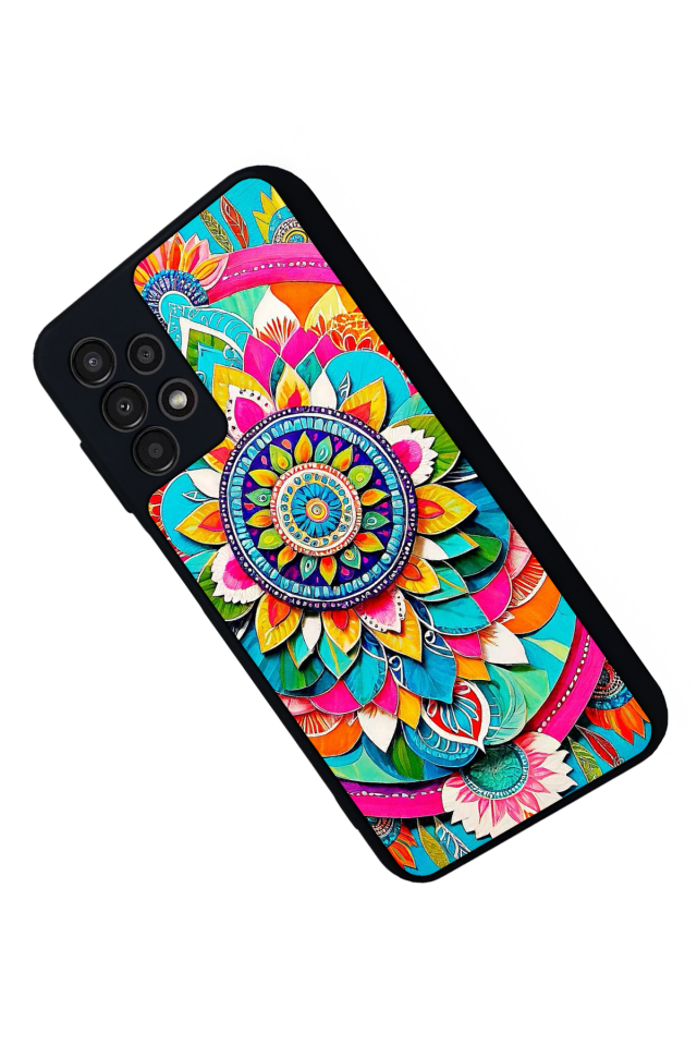Samsung Galaxy A23 Uyumlu Mandala Tasarımlı Glossy Premium Kılıf