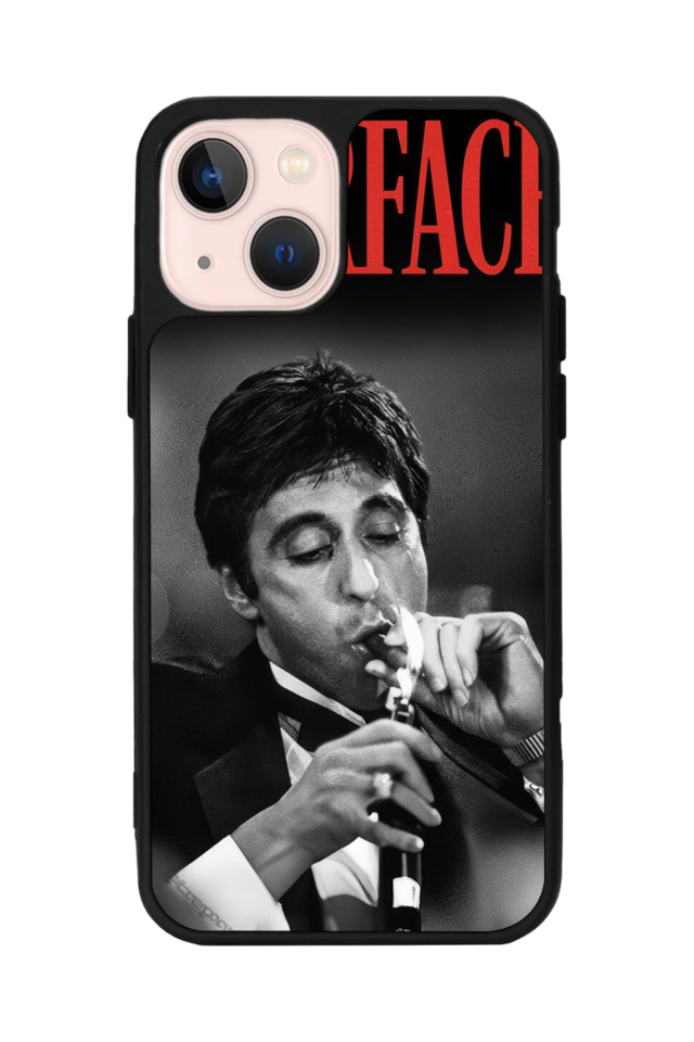 iPhone 14 Plus Uyumlu Scarface Tasarımlı Glossy Premium Kılıf