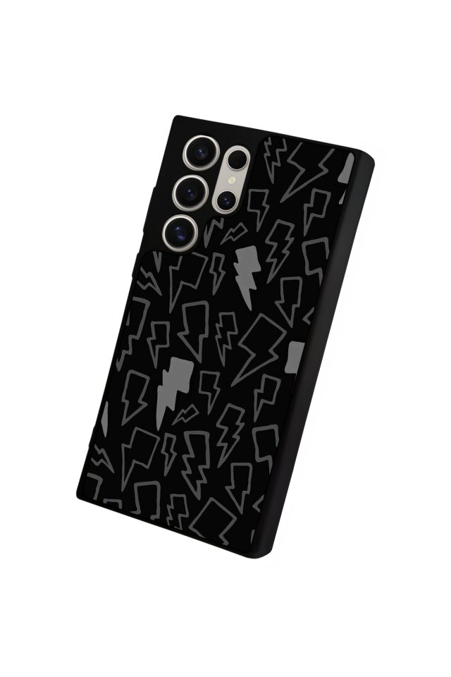 Samsung Galaxy S22 Ultra Uyumlu Simsek Tasarımlı Glossy Premium Kılıf