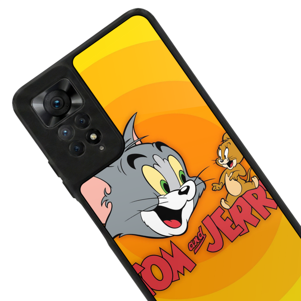 Xiaomi Redmi Note 11 Pro Uyumlu Tom And Jerry Tasarımlı Glossy Premium Kılıf
