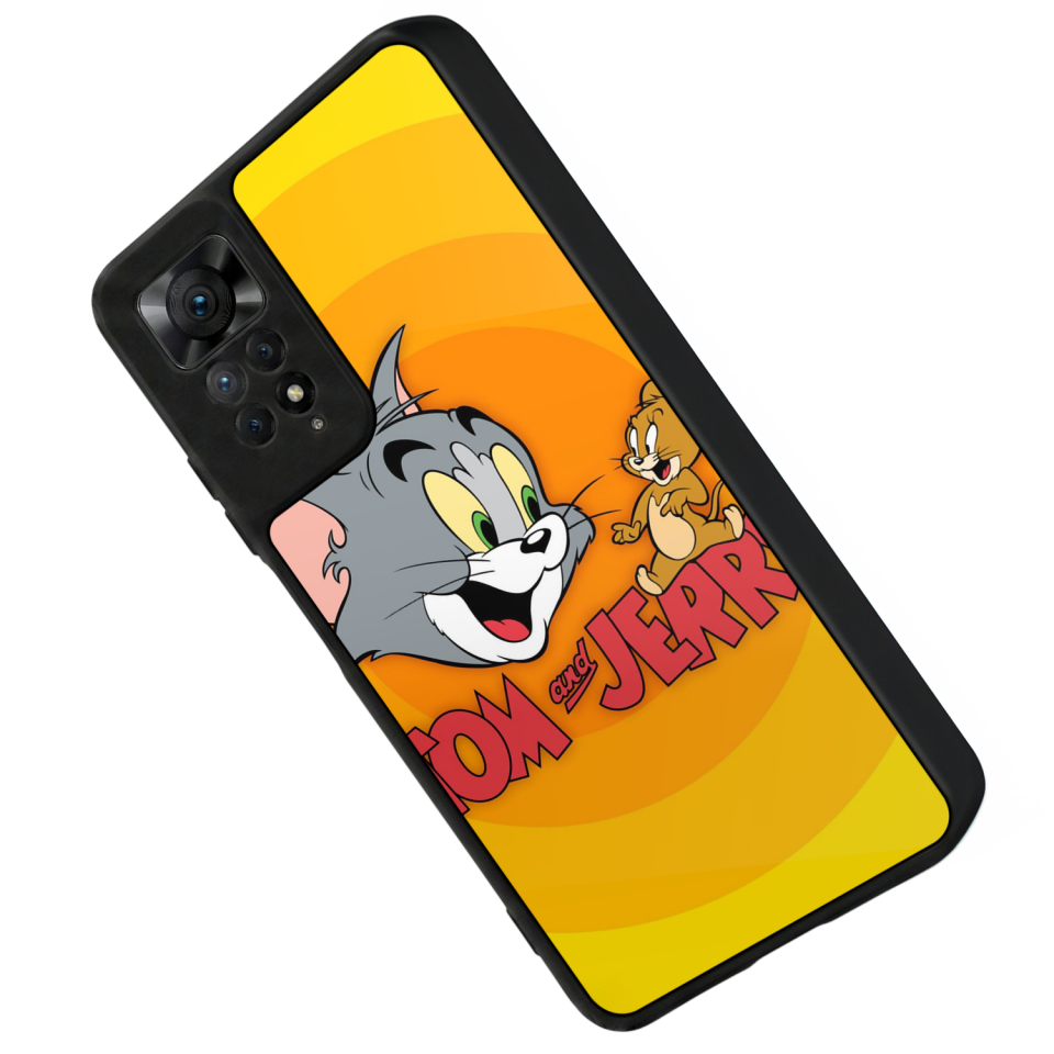 Xiaomi Redmi Note 11 Pro Uyumlu Tom And Jerry Tasarımlı Glossy Premium Kılıf