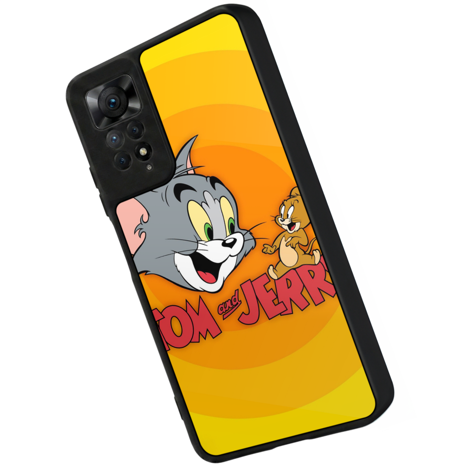 Xiaomi Redmi Note 11 Pro Uyumlu Tom And Jerry Tasarımlı Glossy Premium Kılıf