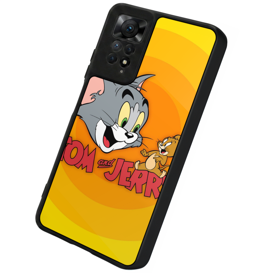 Xiaomi Redmi Note 11 Pro Uyumlu Tom And Jerry Tasarımlı Glossy Premium Kılıf