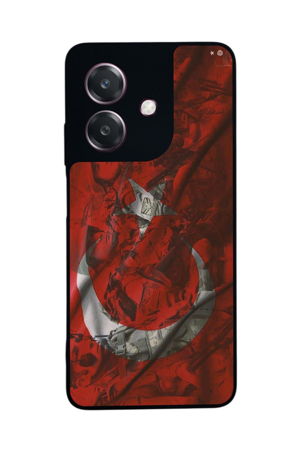 Oppo A3 5G Uyumlu Türk Bayragi Tasarımlı Glossy Premium Kılıf