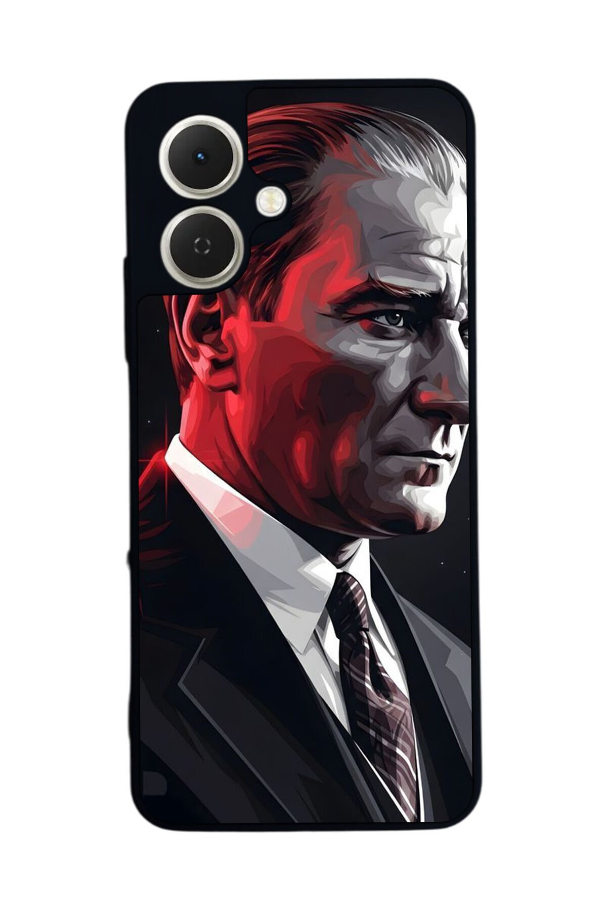 Tecno Spark GO 2 Uyumlu Mustafa Kemal Ataturk Tasarımlı Glossy Premium Kılıf