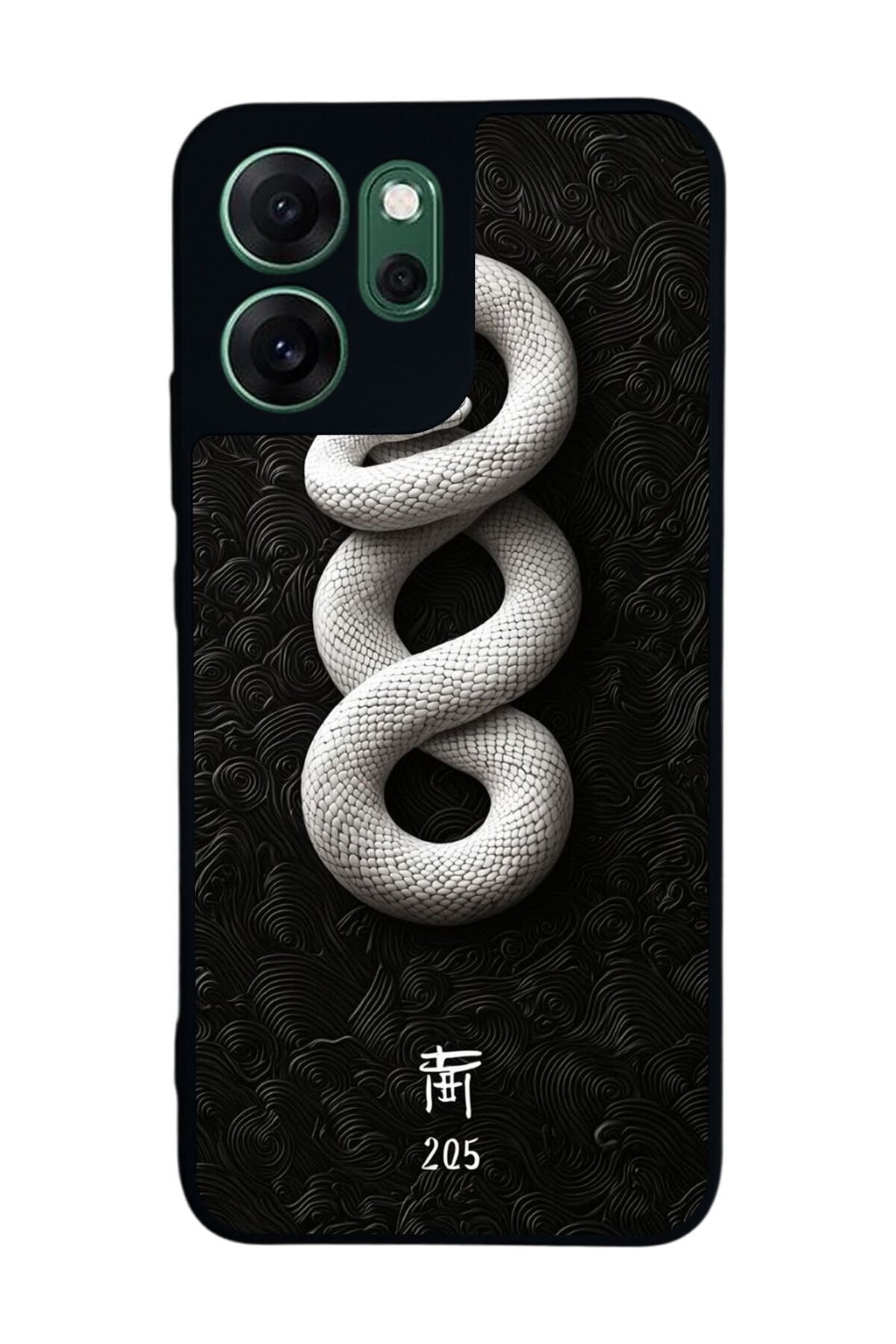 Oppo Reno 14F Uyumlu Yılan Tasarımlı Glossy Premium Kılıf