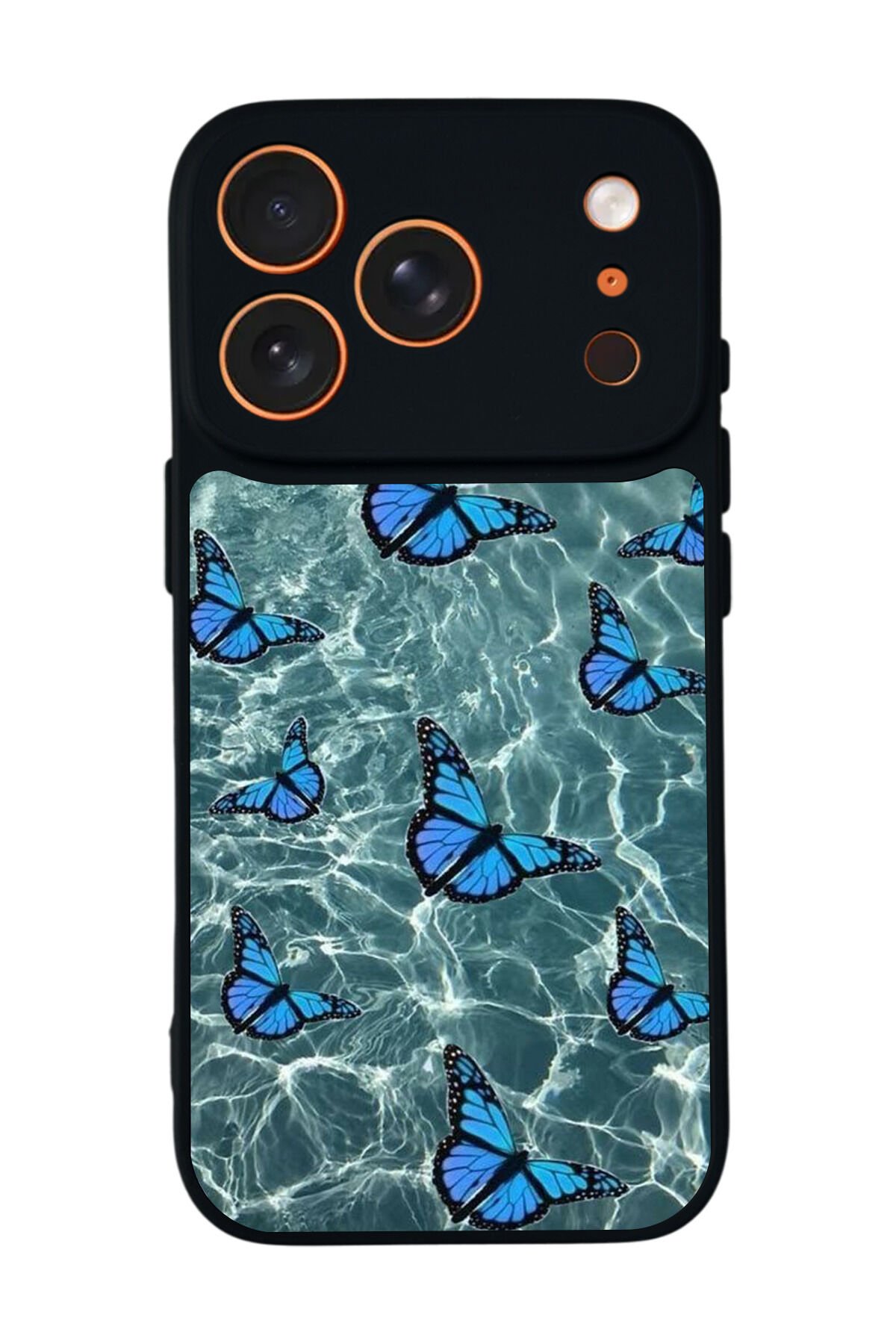 iPhone 17 Pro Uyumlu Kelebek Tasarımlı Glossy Premium Kılıf