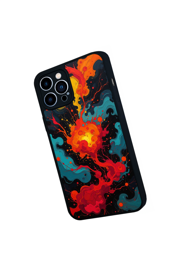 iPhone 12 Pro Max Uyumlu Abstract Tasarımlı Glossy Premium Kılıf