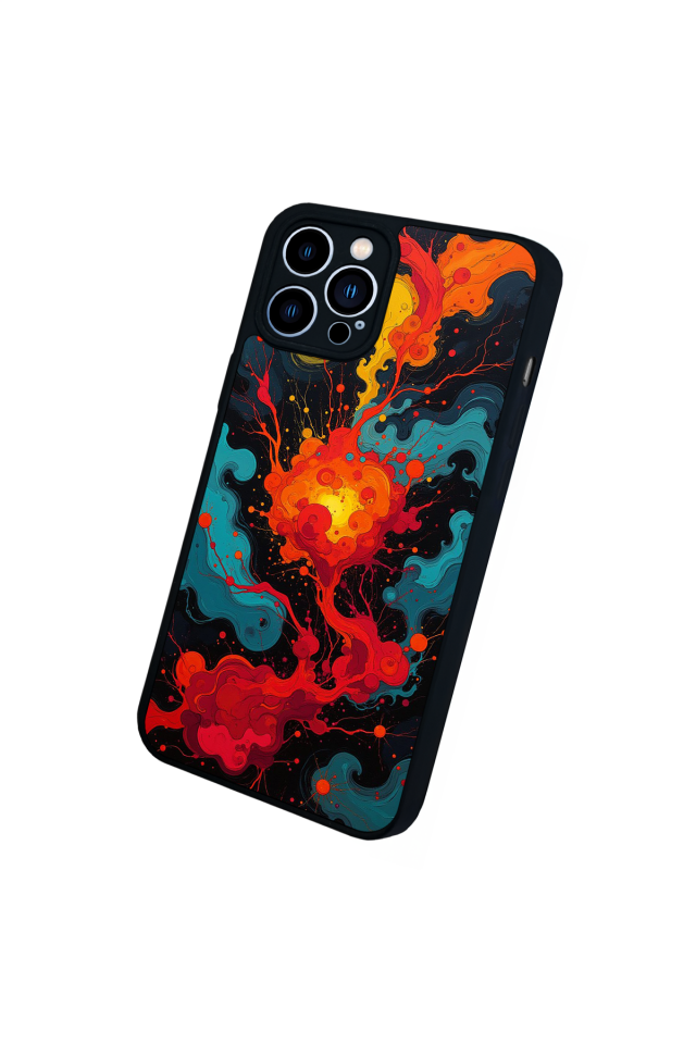 iPhone 12 Pro Max Uyumlu Abstract Tasarımlı Glossy Premium Kılıf