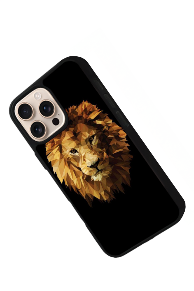 iPhone 15 Pro Max Uyumlu Aslan Tasarımlı Glossy Premium Kılıf