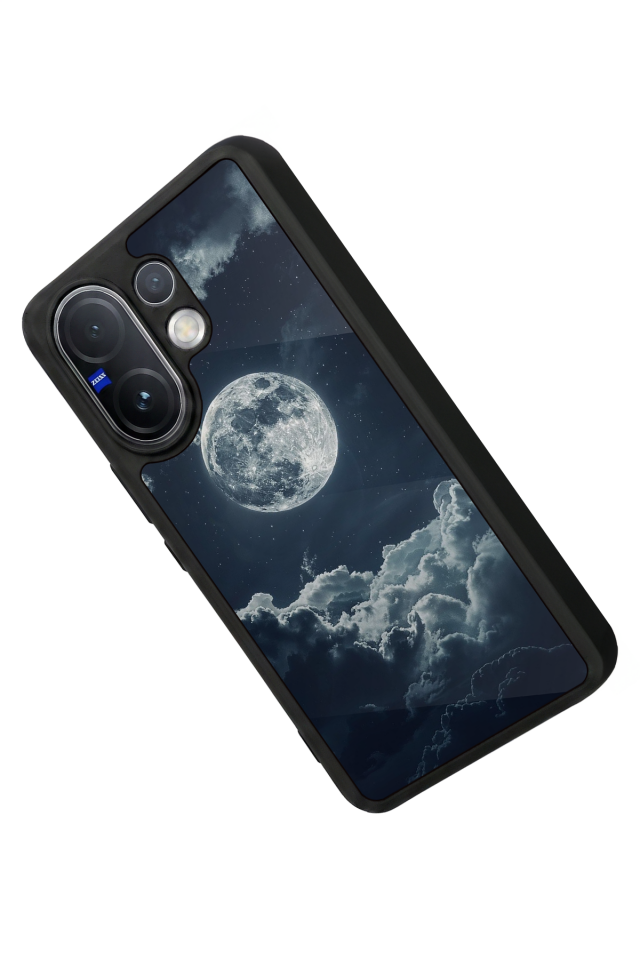 Vivo V60 Uyumlu Ay Tasarımlı Glossy Premium Kılıf