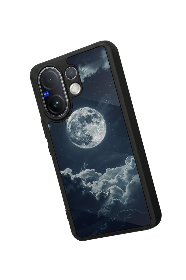 Vivo V60 Uyumlu Ay Tasarımlı Glossy Premium Kılıf