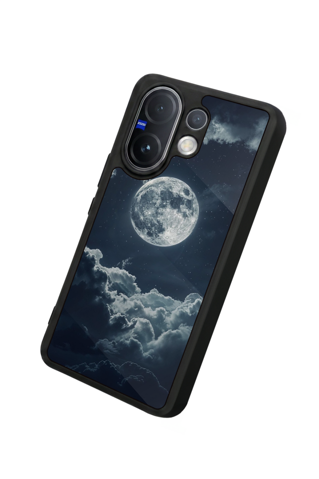 Vivo V60 Uyumlu Ay Tasarımlı Glossy Premium Kılıf