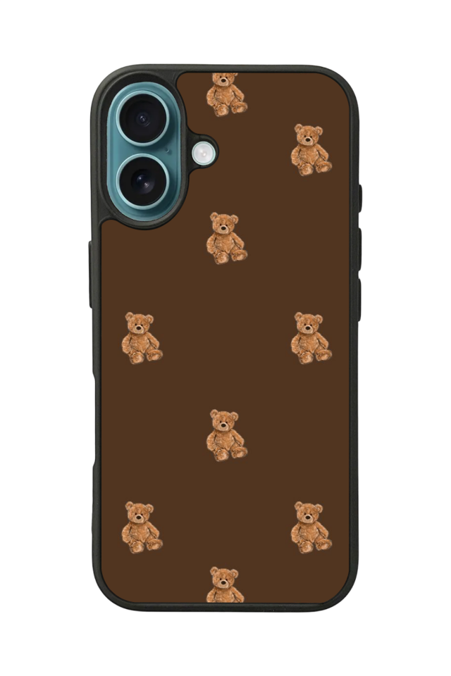 iPhone 16 Uyumlu Ayı Tasarımlı Glossy Premium Kılıf