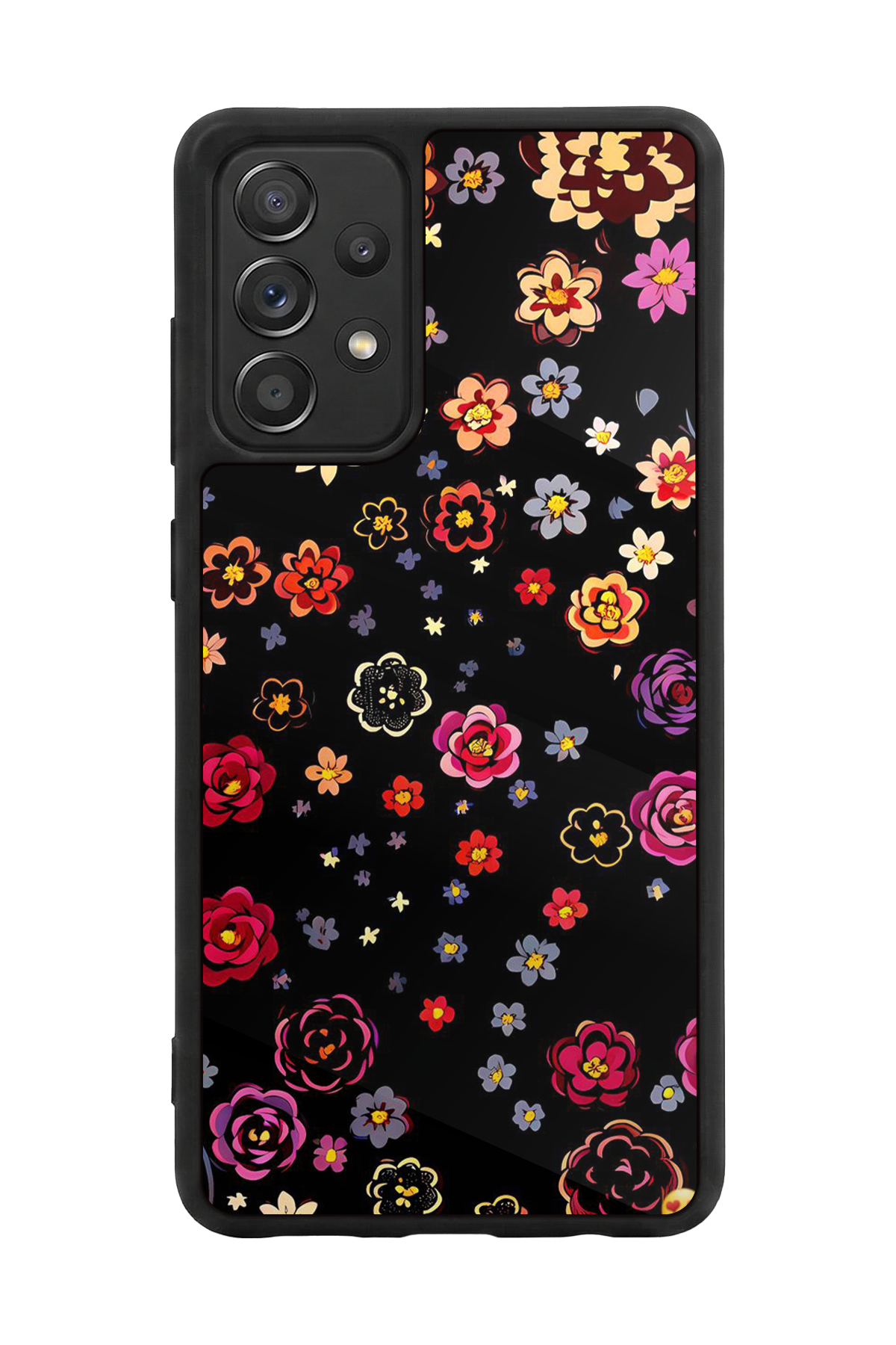 Samsung Galaxy A72 Uyumlu Floral Tasarımlı Glossy Premium Kılıf