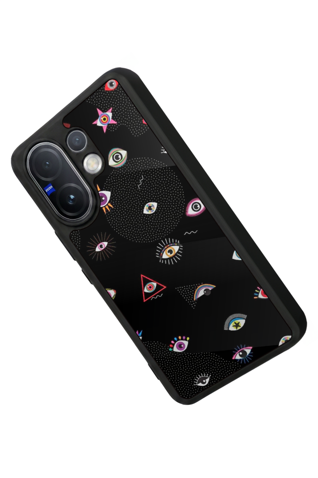 Vivo V60 Uyumlu Göz Tasarımlı Glossy Premium Kılıf