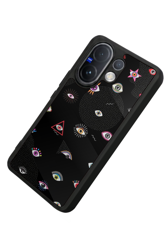 Vivo V60 Uyumlu Göz Tasarımlı Glossy Premium Kılıf