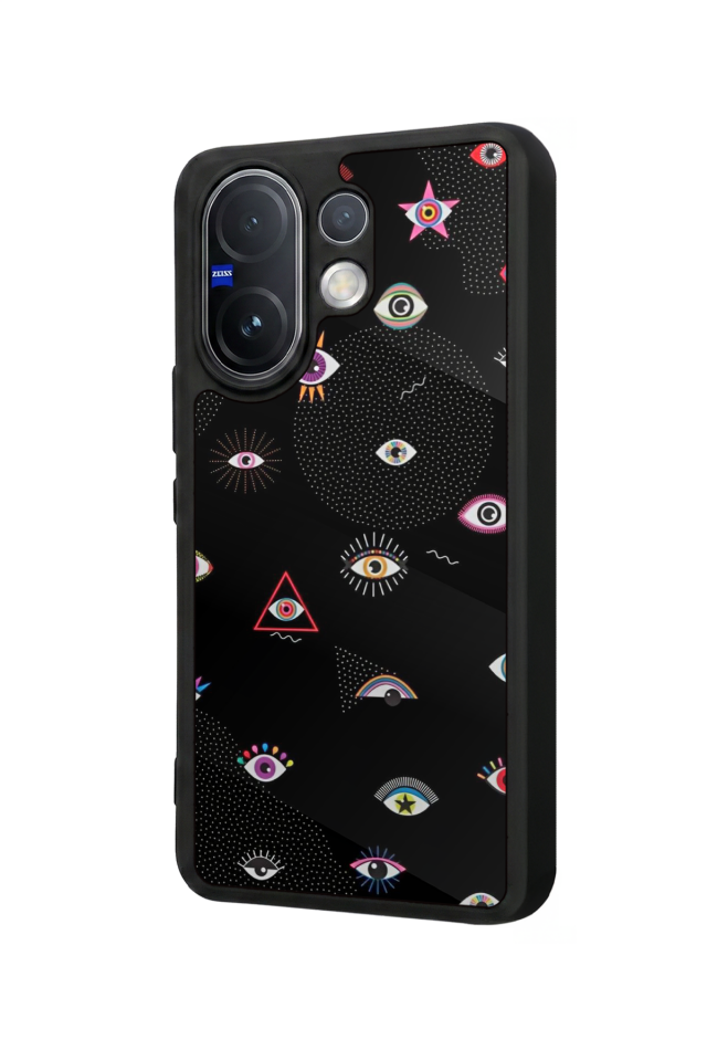 Vivo V60 Uyumlu Göz Tasarımlı Glossy Premium Kılıf