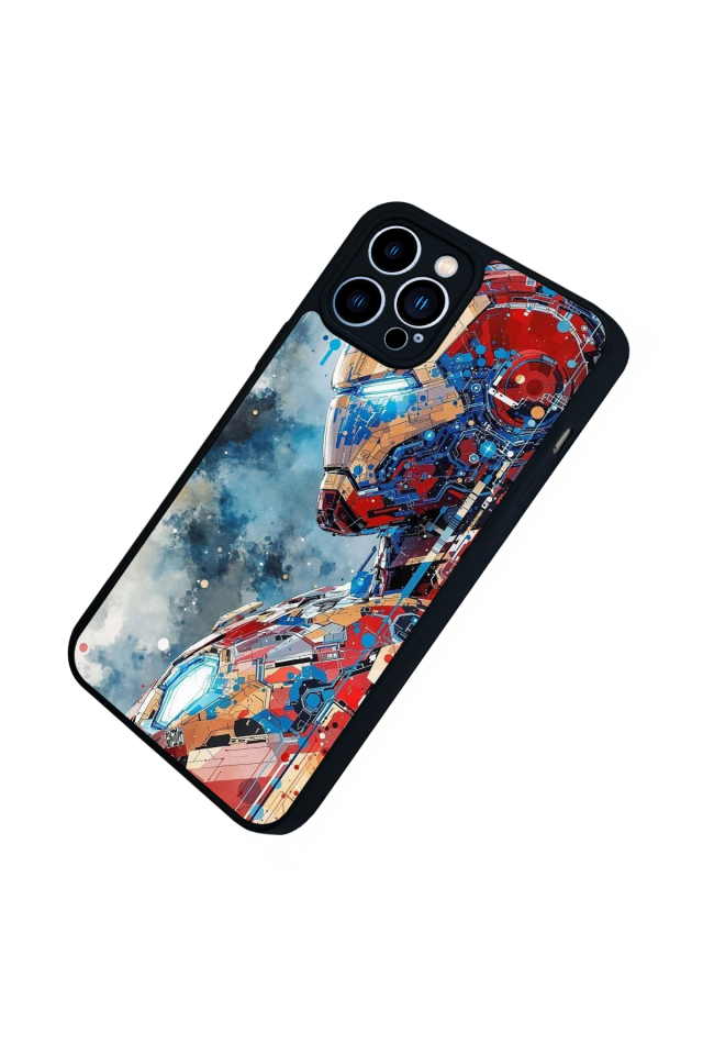 iPhone 13 Pro Max Uyumlu Iron Man ( Demir Adam ) Tasarımlı Glossy Premium Kılıf