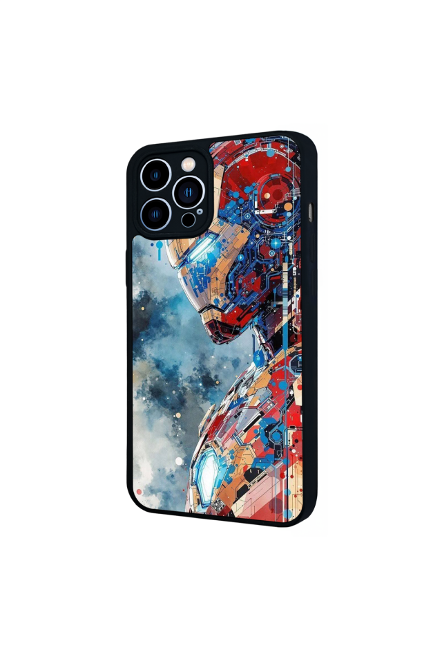 iPhone 13 Pro Max Uyumlu Iron Man ( Demir Adam ) Tasarımlı Glossy Premium Kılıf