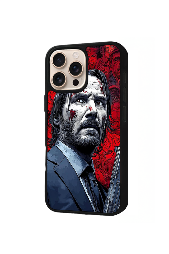 iPhone 16 Pro Max Uyumlu JohnWick Tasarımlı Glossy Premium Kılıf