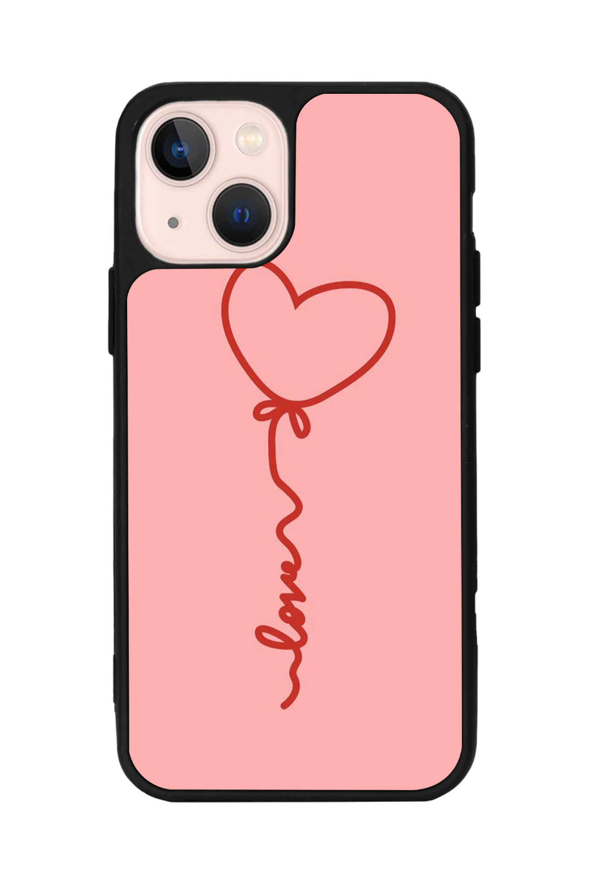 iPhone 13/14 Uyumlu Kalp Love Tasarımlı Glossy Premium Kılıf
