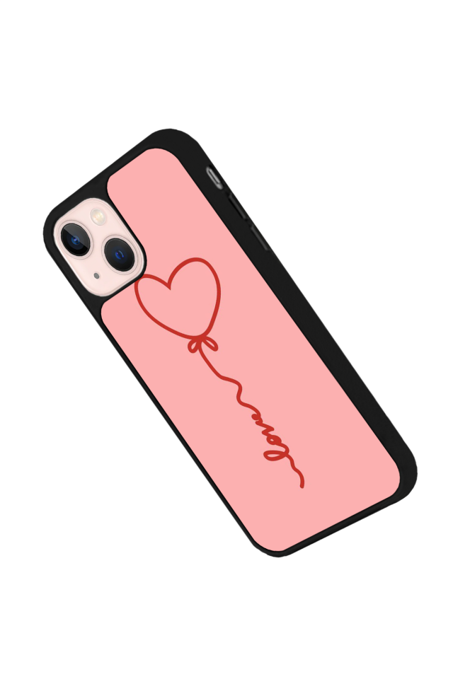 iPhone 13/14 Uyumlu Kalp Love Tasarımlı Glossy Premium Kılıf
