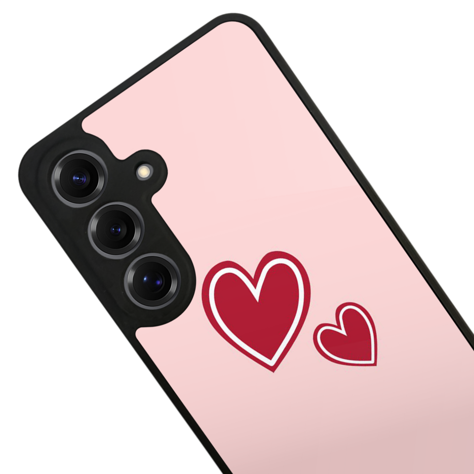 Samsung Galaxy S25 Uyumlu Kalp Love Tasarımlı Glossy Premium Kılıf