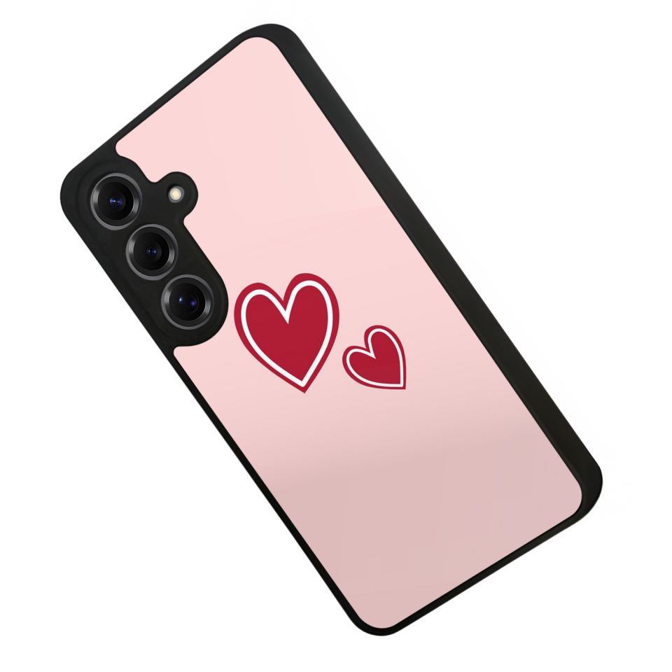 Samsung Galaxy S25 Uyumlu Kalp Love Tasarımlı Glossy Premium Kılıf
