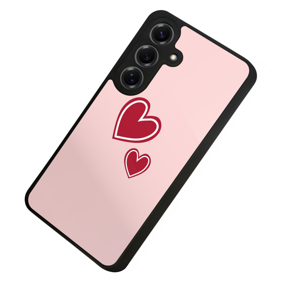 Samsung Galaxy S25 Uyumlu Kalp Love Tasarımlı Glossy Premium Kılıf