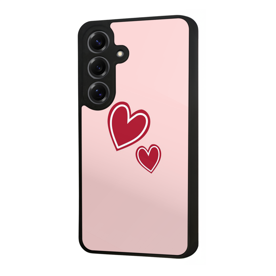 Samsung Galaxy S25 Uyumlu Kalp Love Tasarımlı Glossy Premium Kılıf