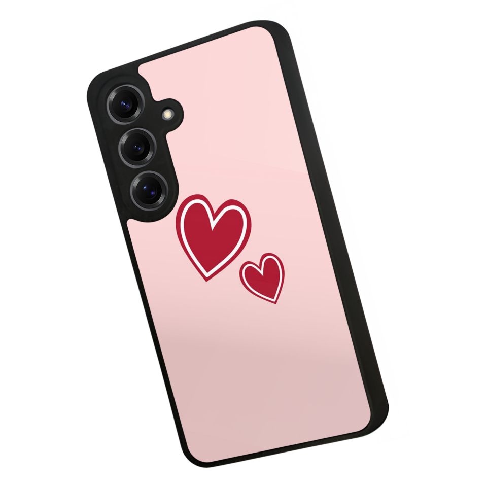 Samsung Galaxy S25 Uyumlu Kalp Love Tasarımlı Glossy Premium Kılıf