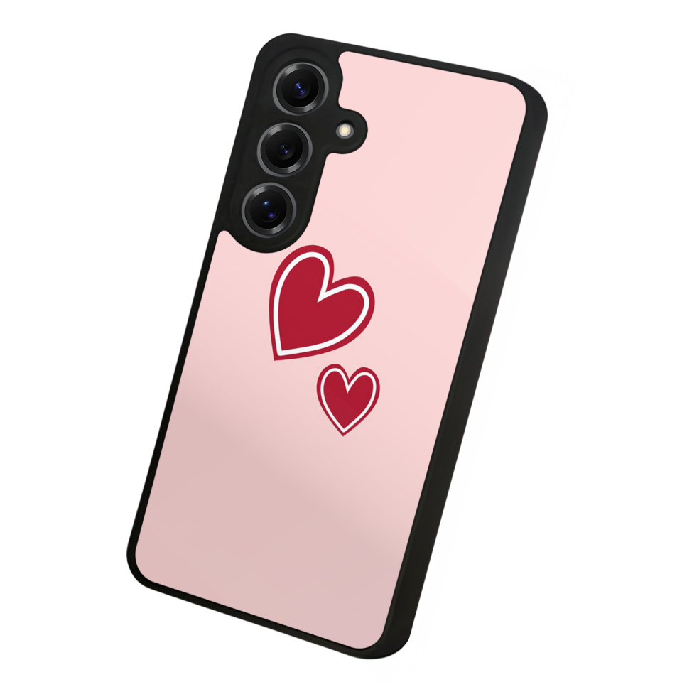 Samsung Galaxy S25 Uyumlu Kalp Love Tasarımlı Glossy Premium Kılıf