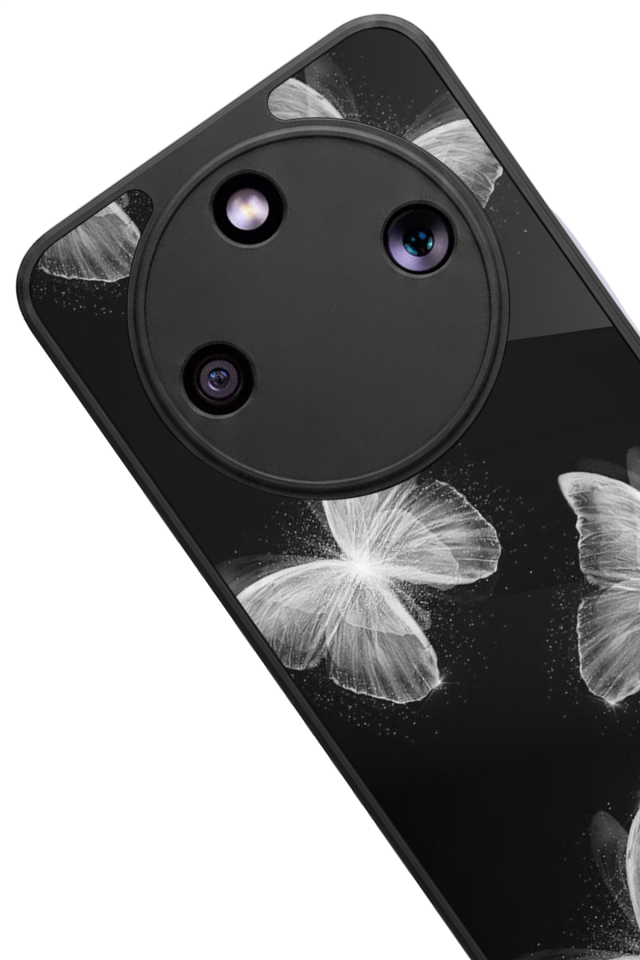 Honor Magic 8 Lite Uyumlu Kelebek Tasarımlı Glossy Premium Kılıf