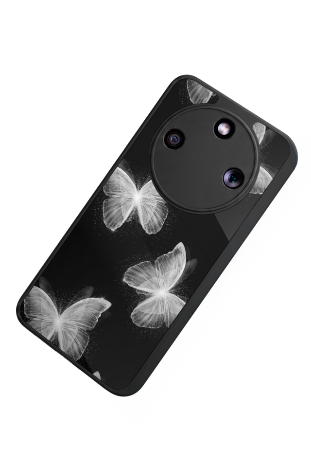 Honor Magic 8 Lite Uyumlu Kelebek Tasarımlı Glossy Premium Kılıf