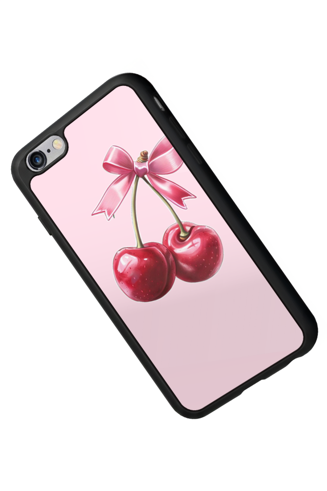 iPhone 6 Plus Uyumlu Kiraz Tasarımlı Glossy Premium Kılıf