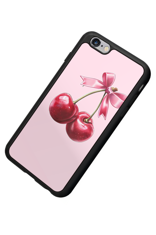 iPhone 6 Plus Uyumlu Kiraz Tasarımlı Glossy Premium Kılıf