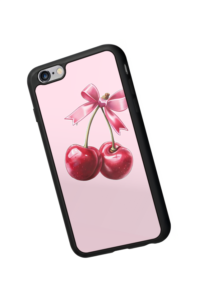 iPhone 6 Plus Uyumlu Kiraz Tasarımlı Glossy Premium Kılıf