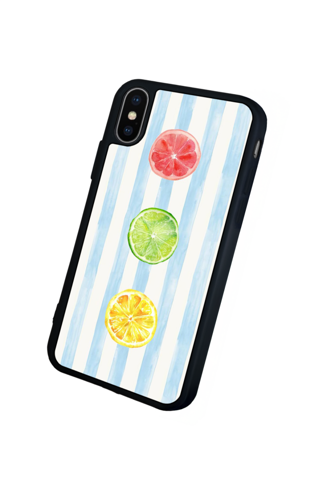 iPhone XS Max Uyumlu Limon Tasarımlı Glossy Premium Kılıf