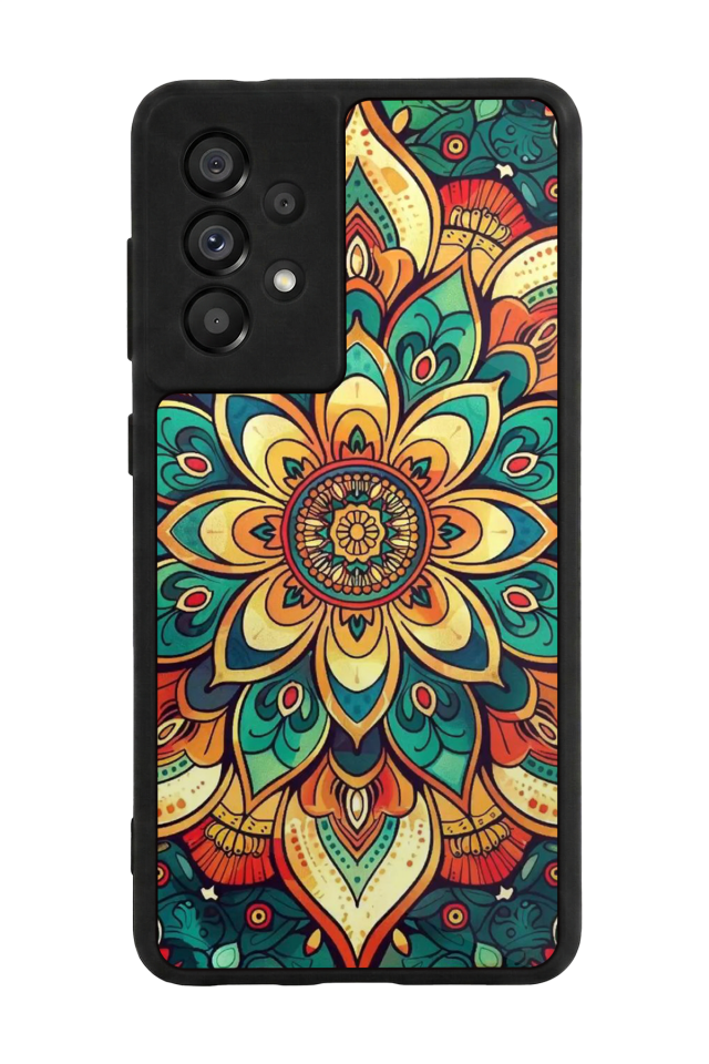 Samsung Galaxy A73 Uyumlu Mandala Tasarımlı Glossy Premium Kılıf