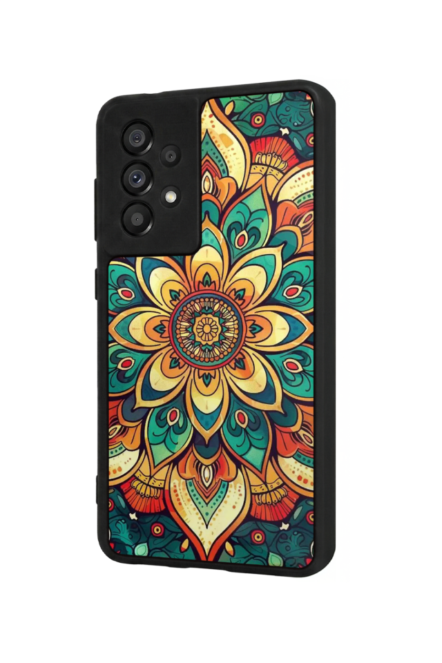 Samsung Galaxy A73 Uyumlu Mandala Tasarımlı Glossy Premium Kılıf