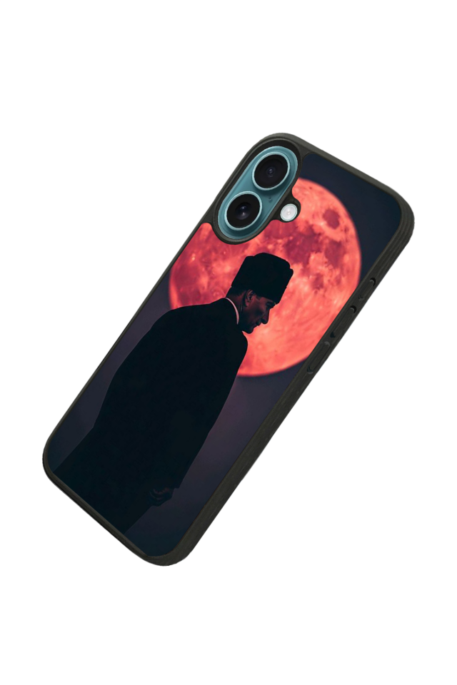 iPhone 16 Plus Uyumlu Mustafa Kemal Ataturk Tasarımlı Glossy Premium Kılıf