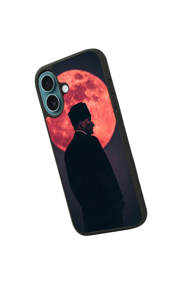 iPhone 16 Plus Uyumlu Mustafa Kemal Ataturk Tasarımlı Glossy Premium Kılıf